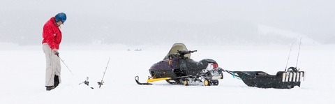 Snowmobile and Ice Fishing Sled
